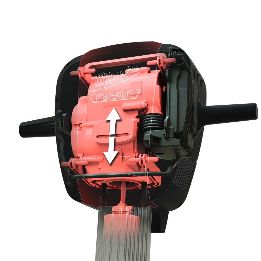 Martillo rompedor 26kg, 2400W, fijación K-Hex 28 mm, 64J, AVS, en caja de cartón