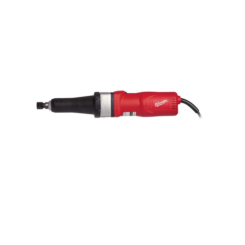 Amoladora recta de 500W, 34000rpm, diámetro de la pinza 6mm, máxima capacidad de diámetro de disco 40mm, cuello largo para uso con dos manos y fácil acceso a zonas difíciles