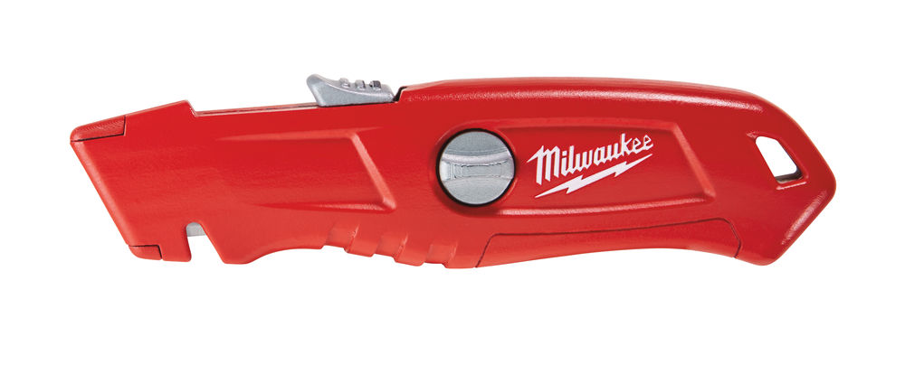 Cuchillo auto retráctil de seguridad con depósito de hojas