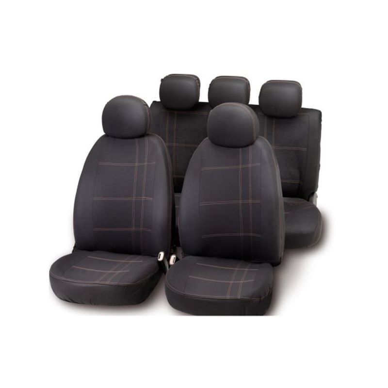 FUNDA ASIENTO NEG/GR EMBROIDER