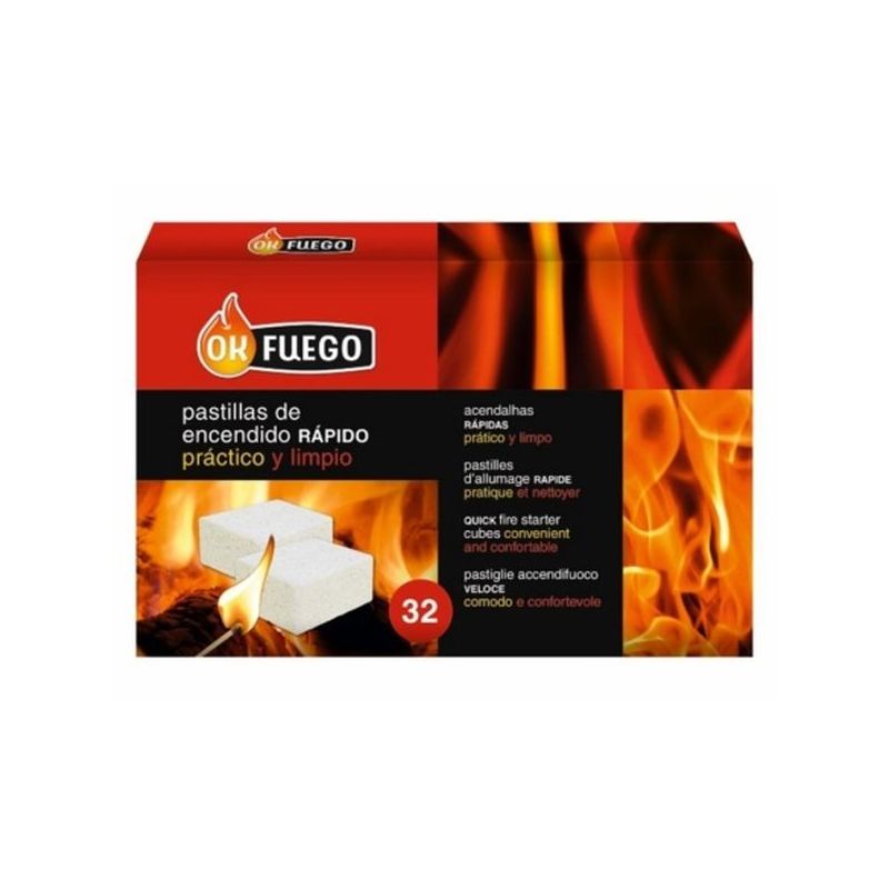PASTILLA ENCENDIDO BARBACOA OK FUEGO 32 PZ