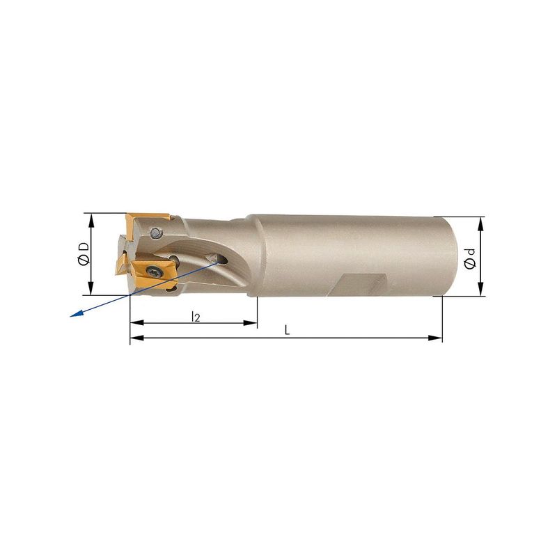 Fresa frontal 90 grados Z5 refrigeracion internaD32mm para APKT10
