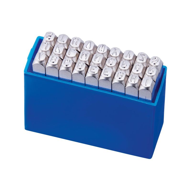 Juego de punzones de letras SH niquelada 2mm Turnus