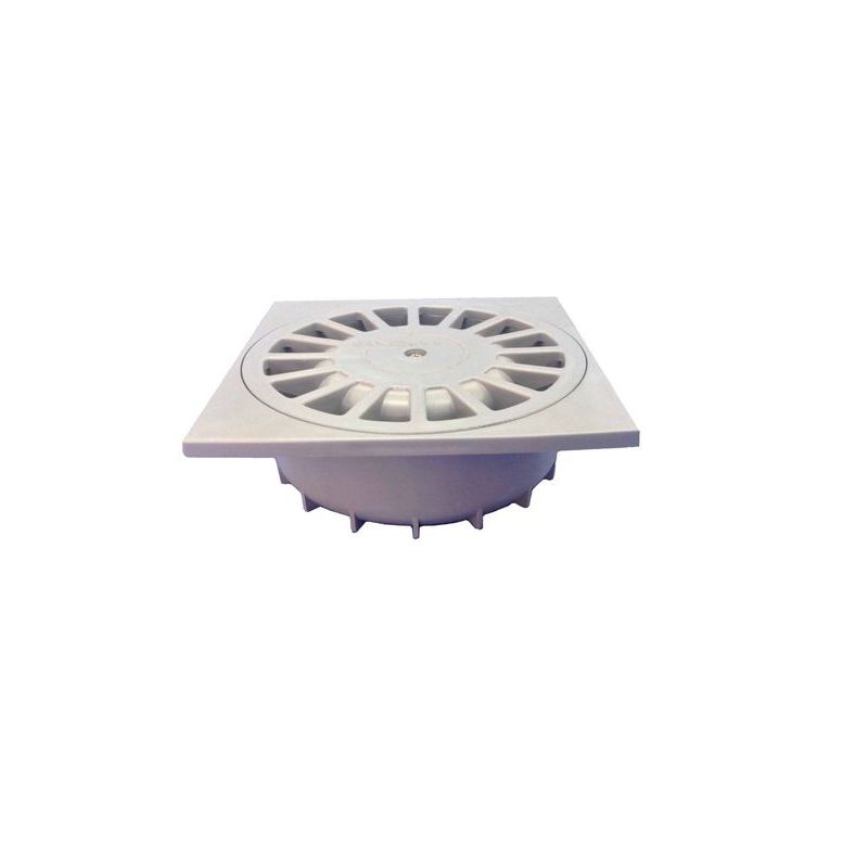 SUMIDERO EVAC CAMP 15X15CMØ50 VERT PVC GR TECNOAGUA