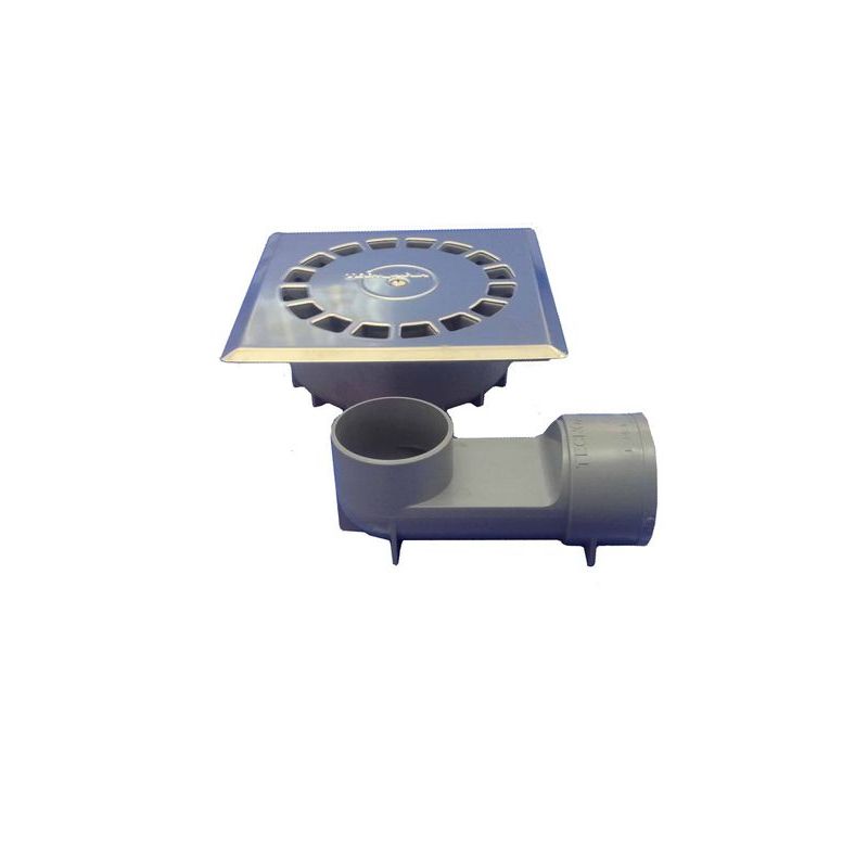 SUMIDERO EVAC CAMP 10X10CMØ40 VE/HO 360§ INOX T88VHI HIDROT