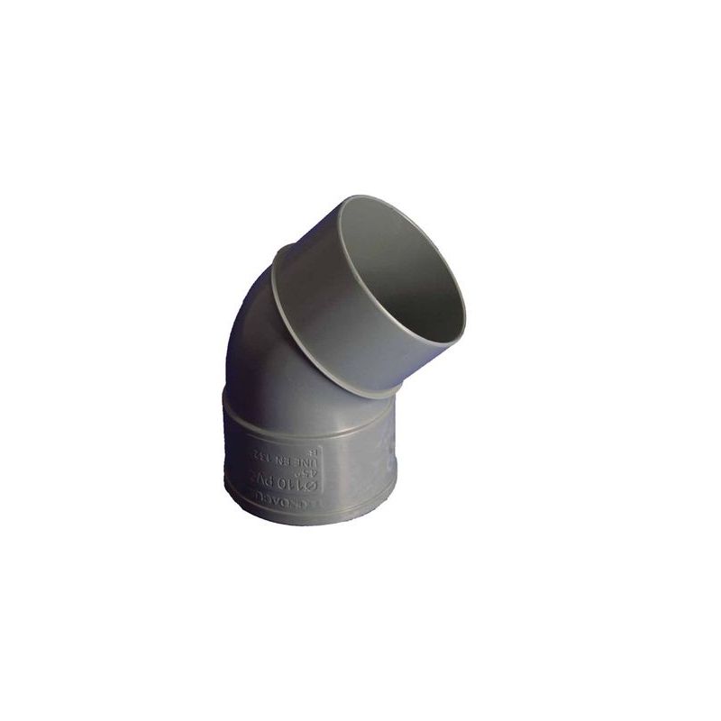 CODO EVAC M-H 45§ 110MMØ PVC TECNOAGUA