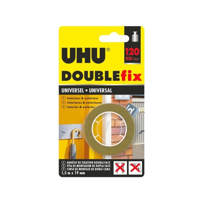 CINTA ADH 19MMx 1,5MT D/CARA MARR DOUBLEFIX UHU