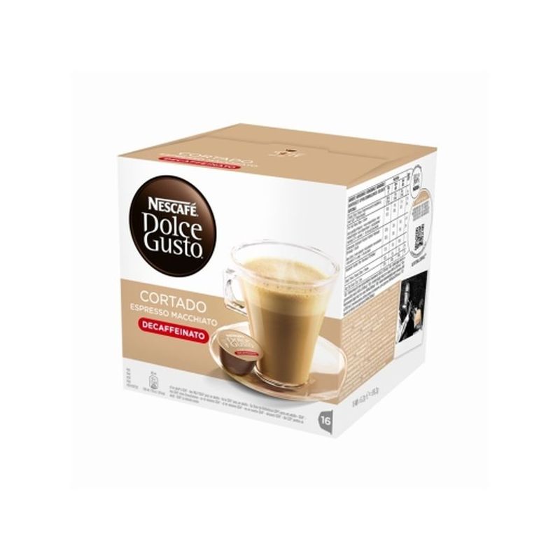 CAPSULA CAFE DESCAFEINADO CORTADO NESCAFE DOLCE GUSTO 16 PZ