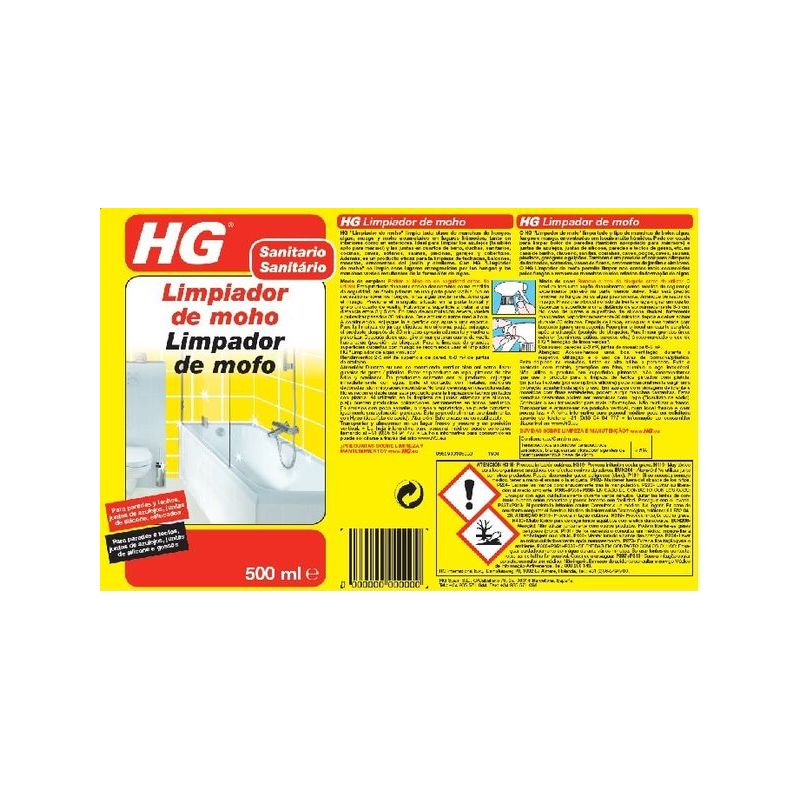 LIMPIADOR ANTIMOHO HG 500 ML