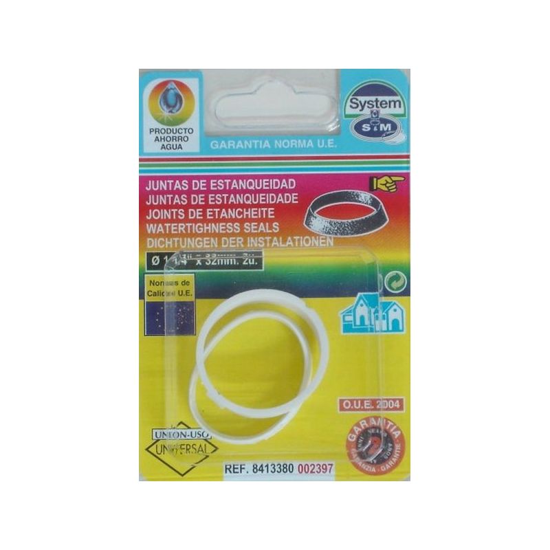 JUNTA FONTAN CON 1"1/4X32 GOMA S&amp;M 2 PZ