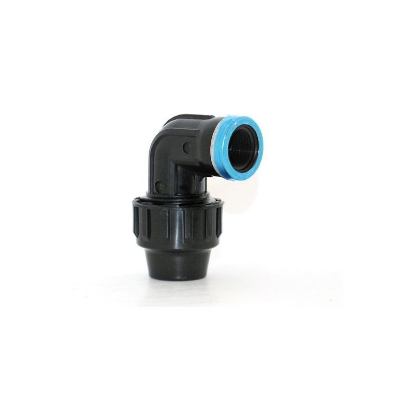 CODO RIEGO 90§ R/H Ø 32MM-1" FIT PP NATUUR