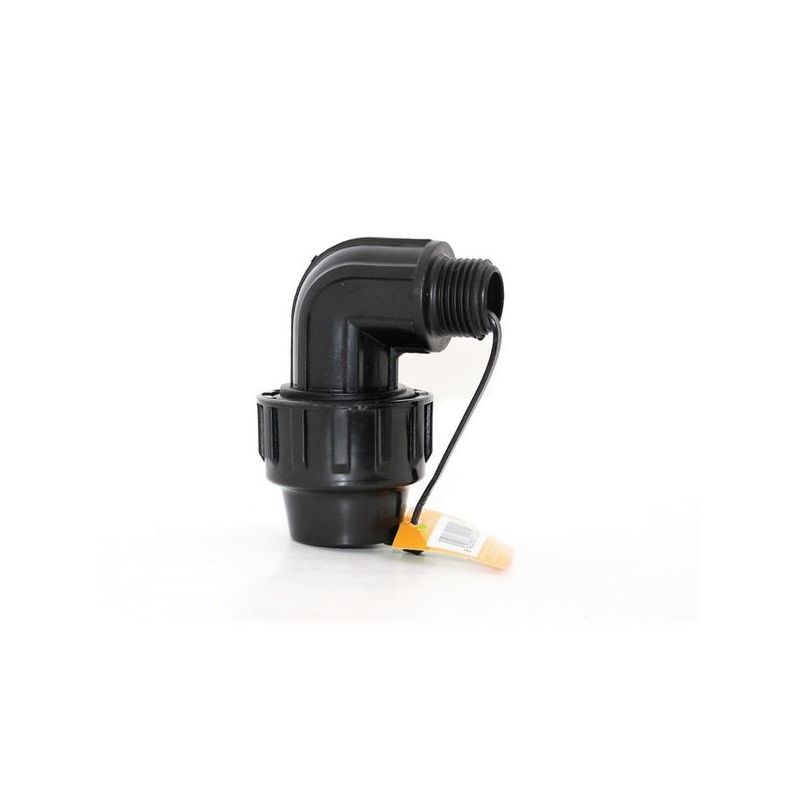 CODO RIEGO 90§ R/M Ø 25MM-3/4" FIT PP NATUUR