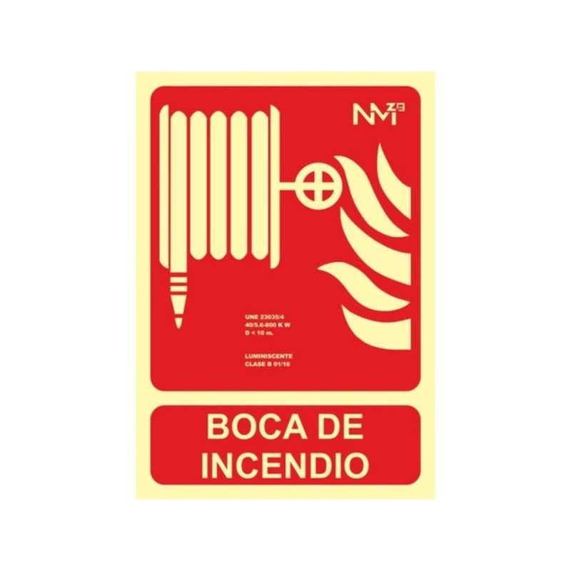 CARTEL SEÑAL 210X300MM LUMINISCENTE PVC MANGUERA NORMALUZ