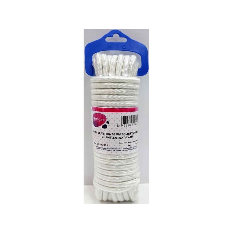 GOMA ELASTICA 08MM POLIESTER/LATEX BL INT.LATEX VIVAHOGAR 10