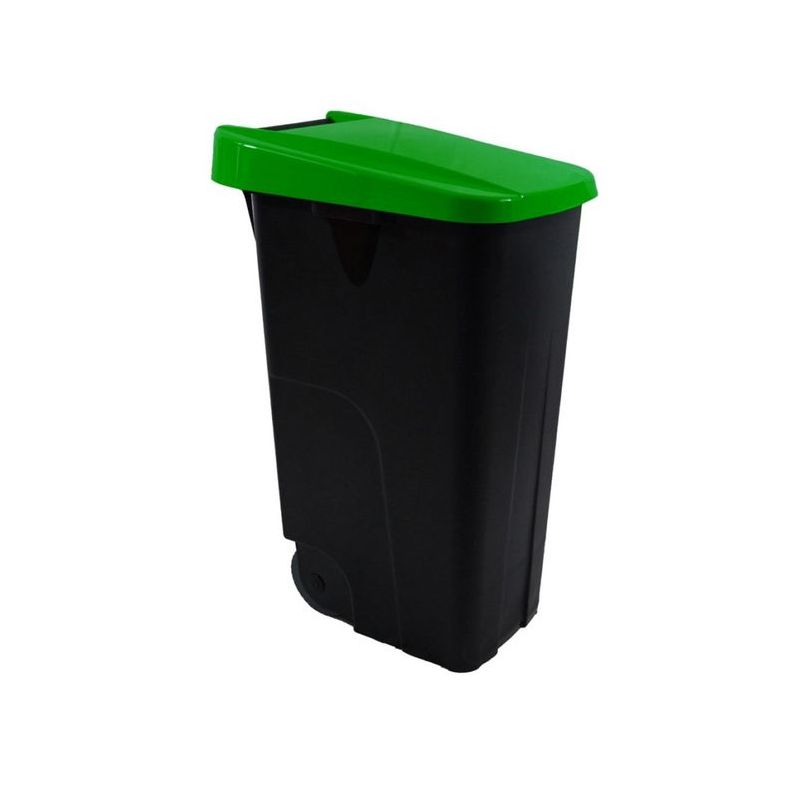 CONTENEDOR BAS. 85LT C/RUED DENOX PL VERDE ECO TAPA 23440 VD