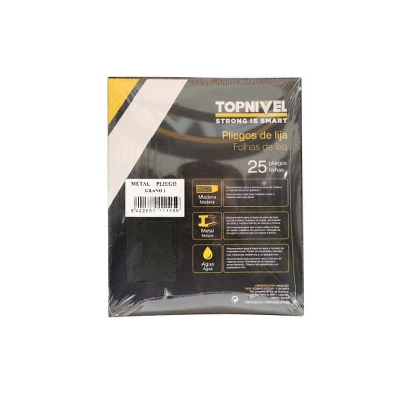 LIJA MET TELA ESMERIL 230 MM X 280 MM GRANO 1/100 NIVEL