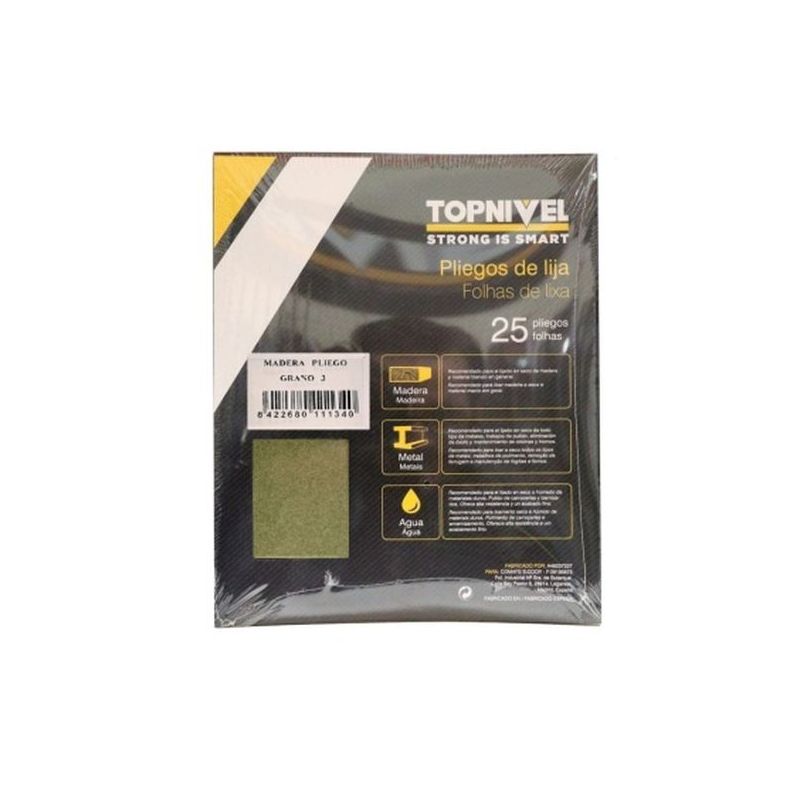 LIJA MAD PAPEL 230 MM X 280 MM SILICATA GRANO 3/040 NIVEL