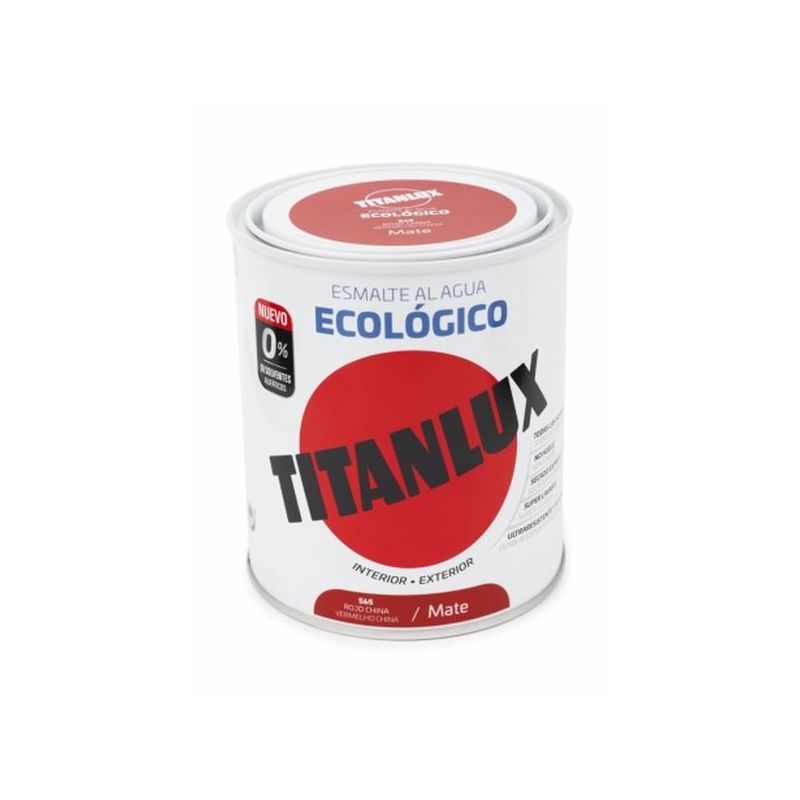 ESMALTE ACRIL MATE 750 ML RO/CH AL AGUA ECOLOGICO TITANLUX