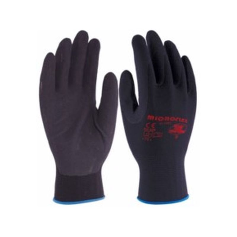 GUANTE MECANICO S07 MOJADO 3L NITR. GR/NEG S-1001 MICROFLEX