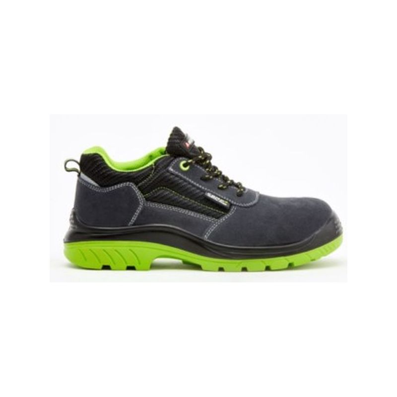 ZAPATO SEG T47 S1P PU/PL NO MET COMP+ SERRAJE NEGRA/VERDE BE