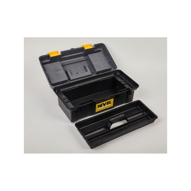 CAJA HERRAM 485X245X215CM BAND PP GR/NEG NIVEL