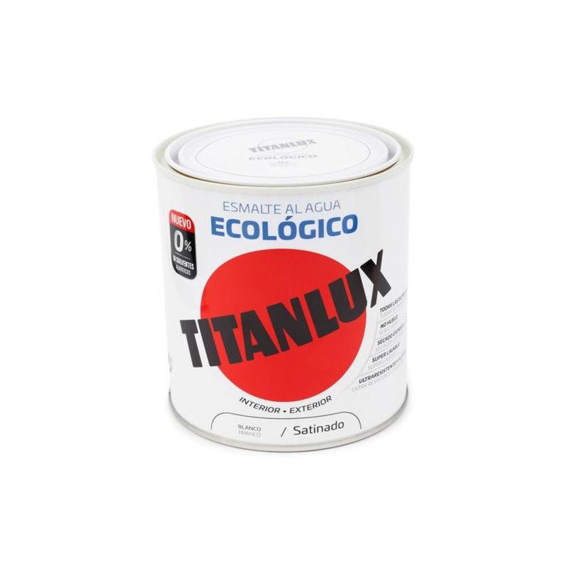 ESMALTE ACRIL SAT. 250 ML BL AL AGUA ECOLOGICO TITANLUX