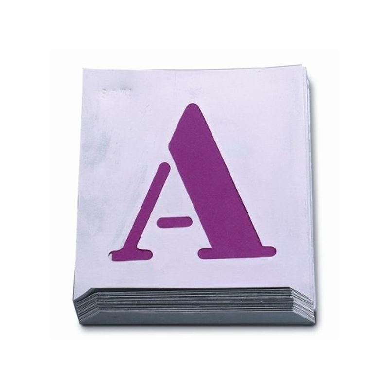 ABECEDARIO PINTAR 050 MM CHAPA ALUMINIO NUSAC