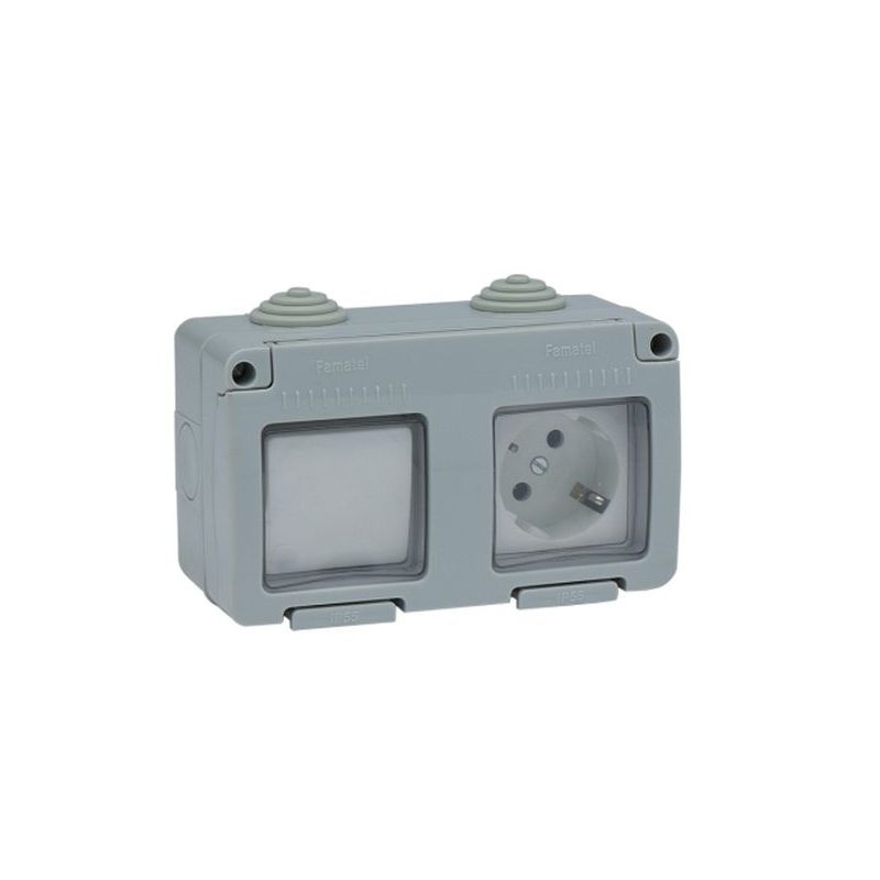 INTERRUPTOR ELEC 10AMP-250V ESTANCO CONM. ENCHUFE IP55 FAMAT