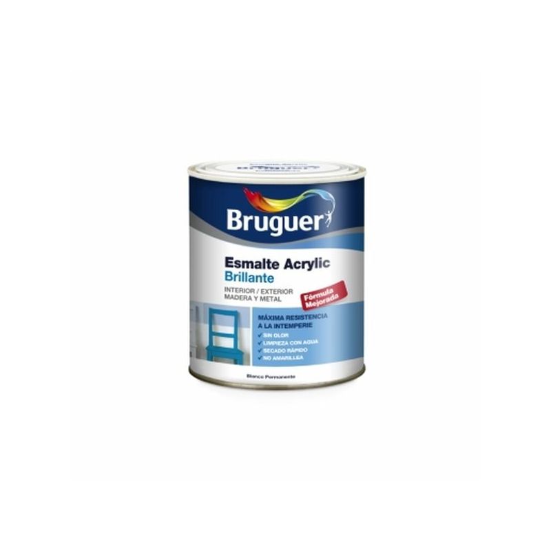 ESMALTE ACRIL BRI. 250 ML PARDO INT/EXT S/OLOR BRUGUER