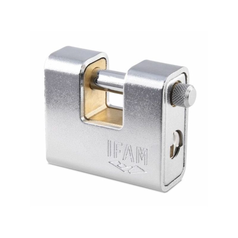 CANDADO SEG 90MM ARCO RECTANGULAR AC CROM IFAM