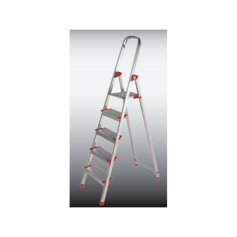 ESCALERA DOM TIJERA 1,23MT 6 PELDAÑOS ALU NEW PLUS KTL