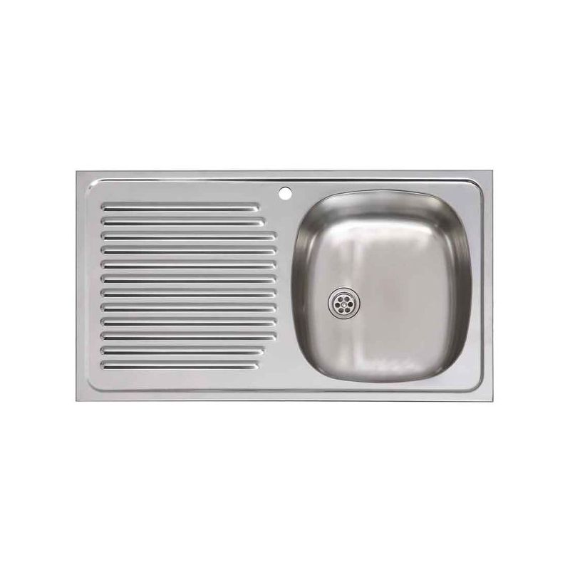 FREGADERO COCINA CUADRADO 80X51CM 1 SENO 1ESC. INOX PRACTIC