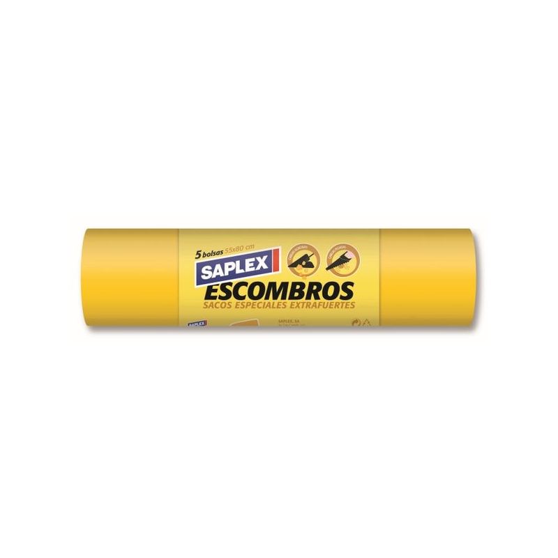 SACO ESCOMBRO 55X80CM PP BL SAPLEX 5 PZ