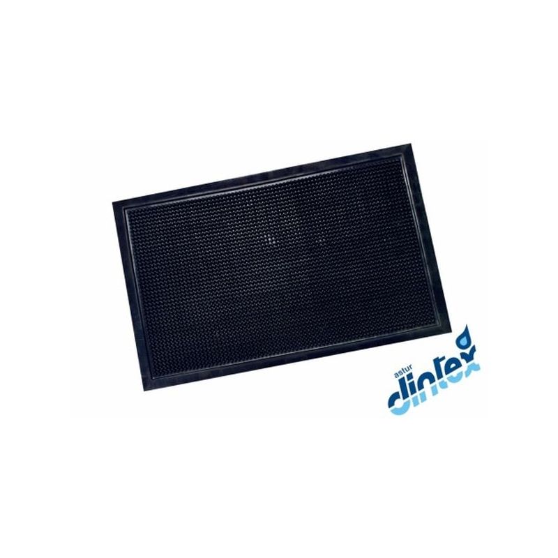 FELPUDO GOMA NEGRO 80X55