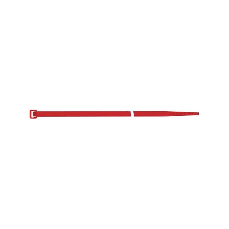 abrazadera para          cables nilón roja UV4,5x280 mm 100uds. Sapi
