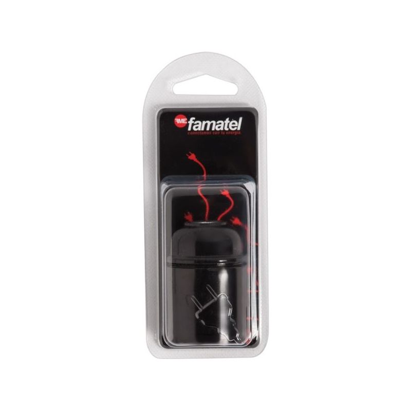 PORTALAMPARAS E-27 NEGRO BL FA