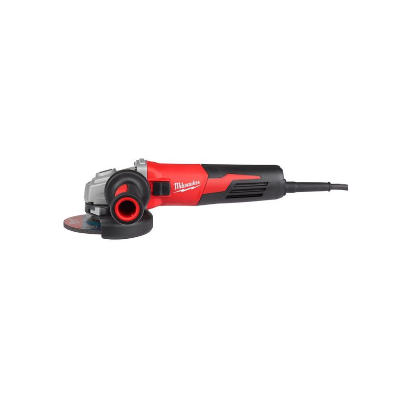 AGV13-125XE Amoladora angular de 1250W, diámetro del disco 125mm, velocidad variable 2800-11500rpm, AVS, FIXTEC™, anti-kickback, relé de baja tensión, interruptor de botón con bloqueo