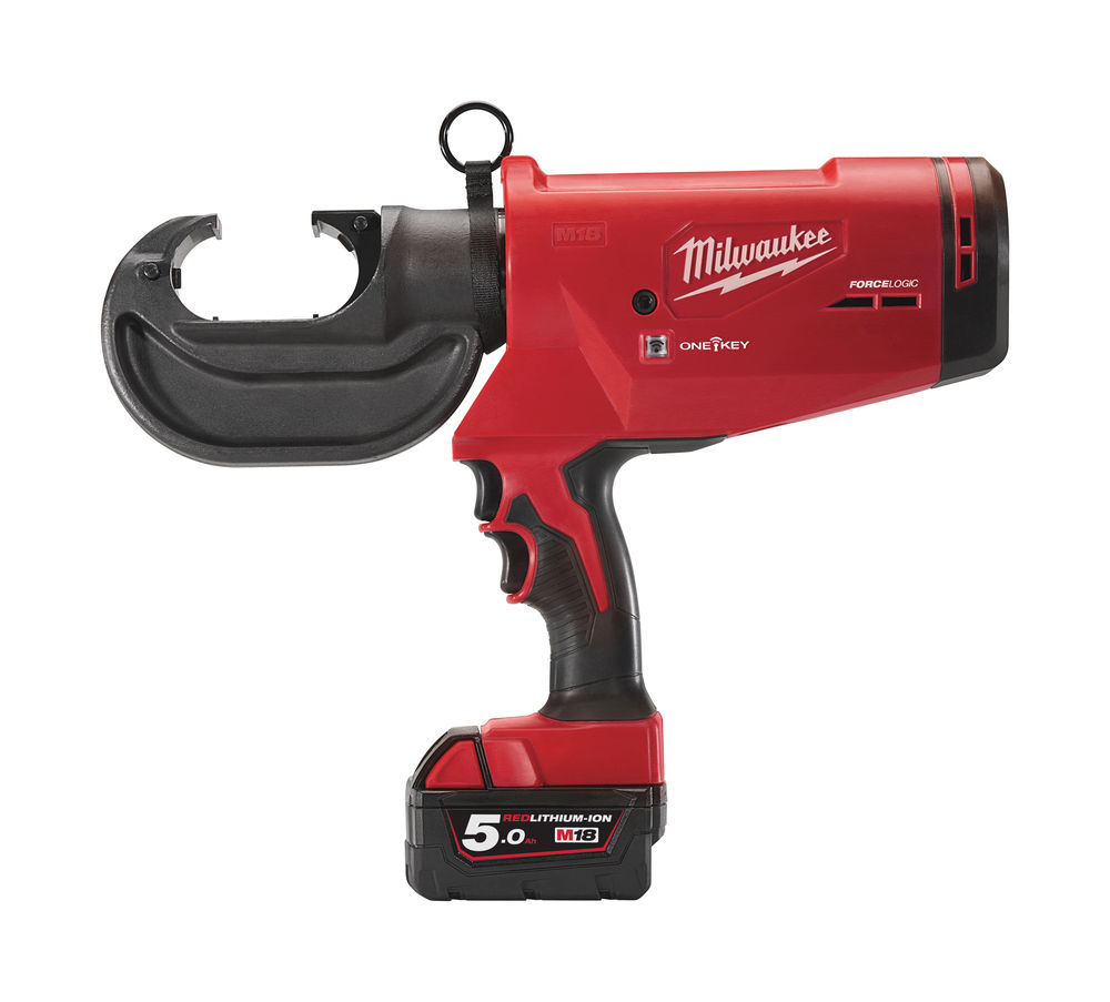 Crimpadora Hidráulica de cable M18 FUEL SIN ESCOBILLAS FORCE LOGIC 109kN, Red Lithium, 1x M18B5, 1X M18B2 con maletín