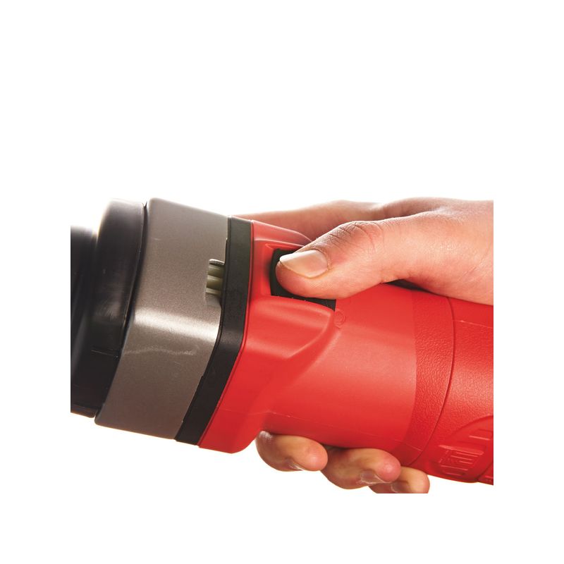 Amoladora recta de 500W, 34000rpm, diámetro de la pinza 6mm, máxima capacidad de diámetro de disco 40mm, cuello largo para uso con dos manos y fácil acceso a zonas difíciles