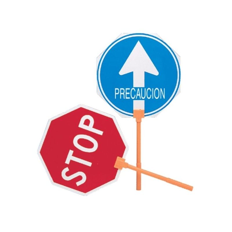 PALETA SEÑALIZACION CON MANGO STOP-PASO M/PLAST JAR         