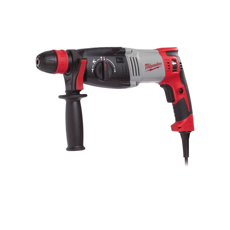 PH28X Martillo combinado de 820W, 3 modos, capacidad máxima 28mm, SDS-Plus, FIXTEC™, 3,4J de energía de impacto, 0-4000bpm, 0-900rpm. Se suministra en kitbox