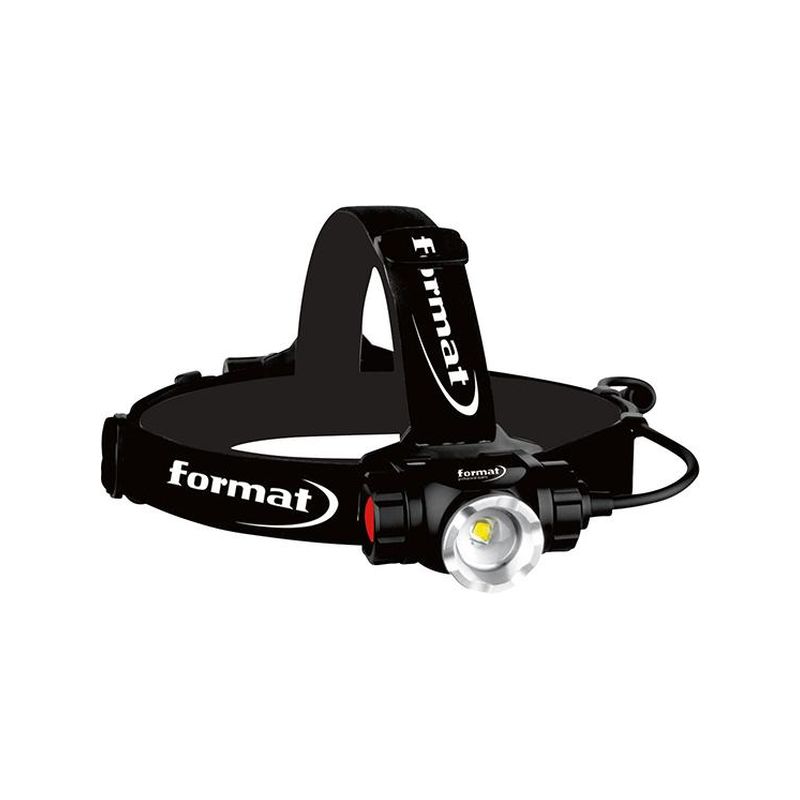 Linterna casco           bateria LED 900lmFORMAT