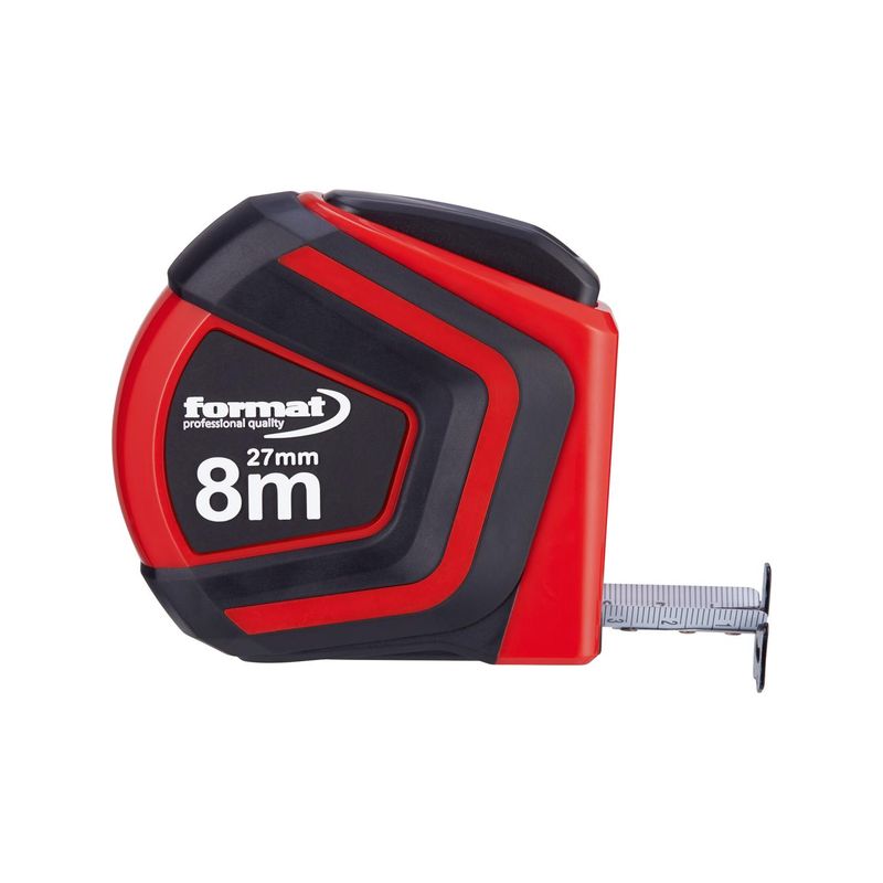 Cinta metrica de bolsillo Autolock3mx19mm blanca FORMAT