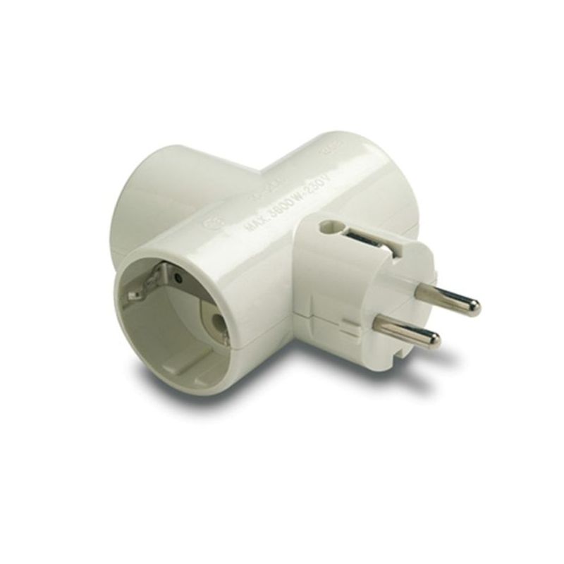 ADAPTADOR ELEC 79x102x43 TT 16A-250V TRI CER/POLIC BL FAMAT