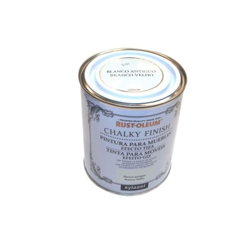 PINTURA AL AGUA PARA MUEBLES CHALKY EFECTO TIZA BL/ANT RUST-