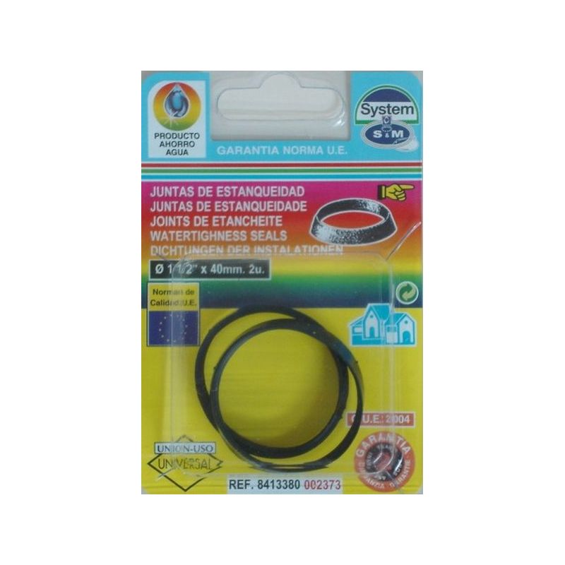 JUNTA FONTAN CON 1&quot;1/2X40 GOMA S&amp;M 2 PZ