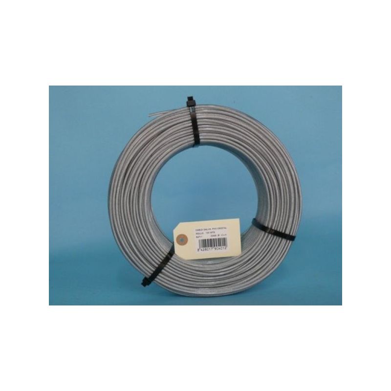 CABLE ACERO GALV 6X7+1 02MM RECUBIERTO PVC CURSOL 100 MT