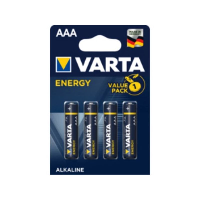 PILA ALCALINA LR03 AAA 1,5V ENERGY VARTA 4 PZ