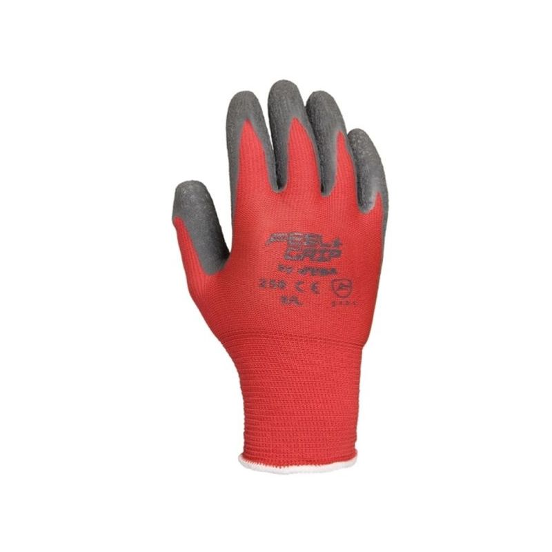 GUANTE BRIC M08 P/LATEX FEEL&amp;GRIP POLIAM RO/GR JUBA