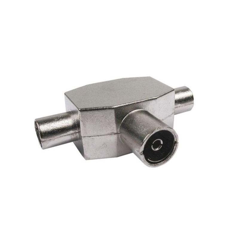 DISTRIBUIDOR ANTENA COAXIAL 1 HEMBRA 2 MACHOS BLINDADO TRI M
